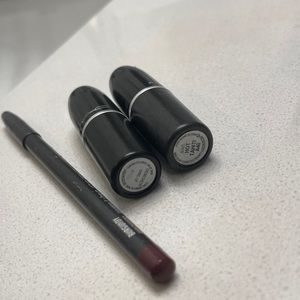 Mac cosmetics lipstick and lip liner